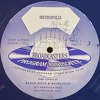 Metropolis radio show transcription